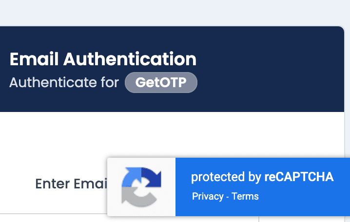 Announcing reCAPTCHA for GetOTP